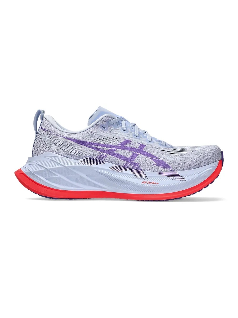 ASICS Superblast 2 Light Purple Running Shoes with Purple Logos and Coral Soles